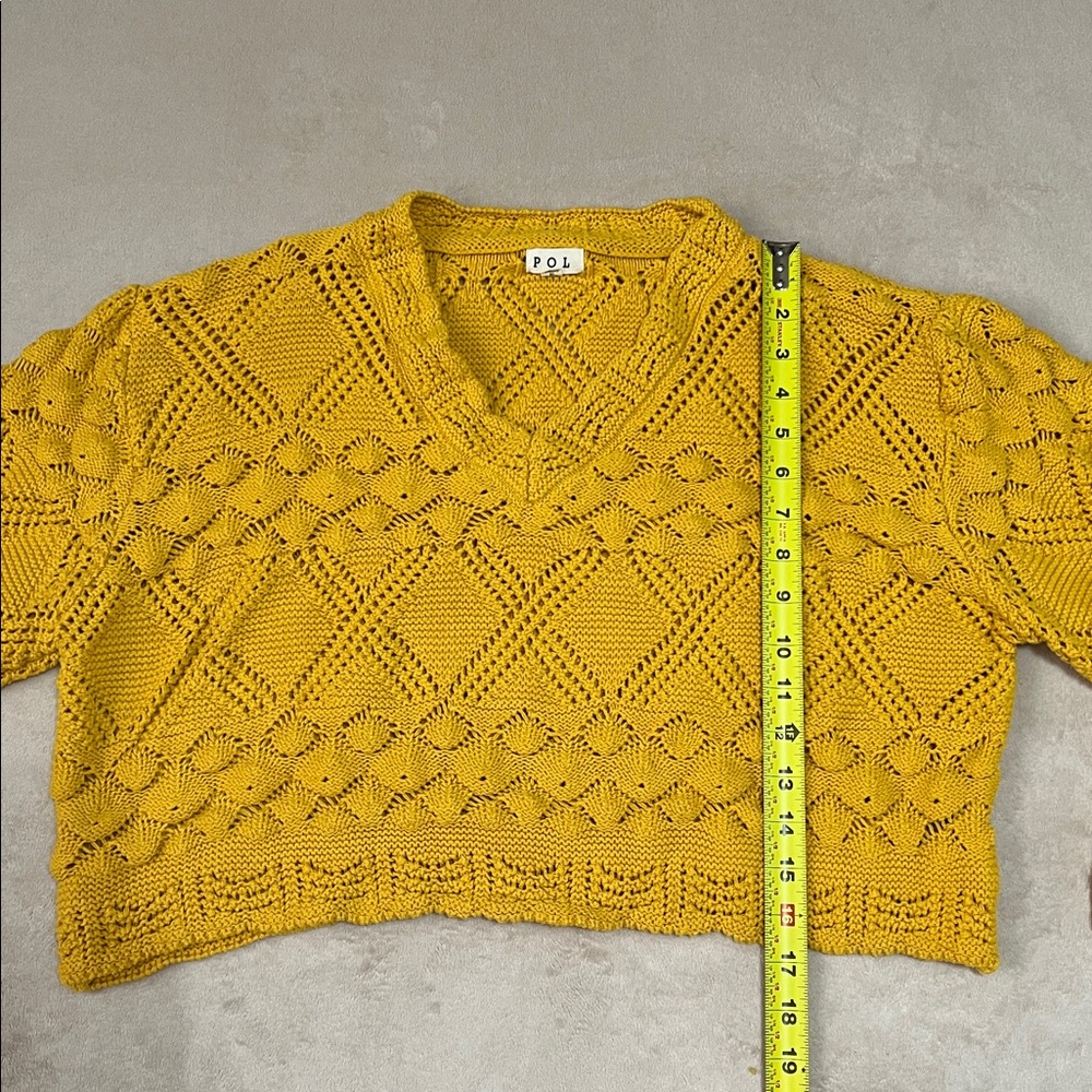 POL Crochet Cropped Sweater. Women’s Size Small - Picture 4 of 7